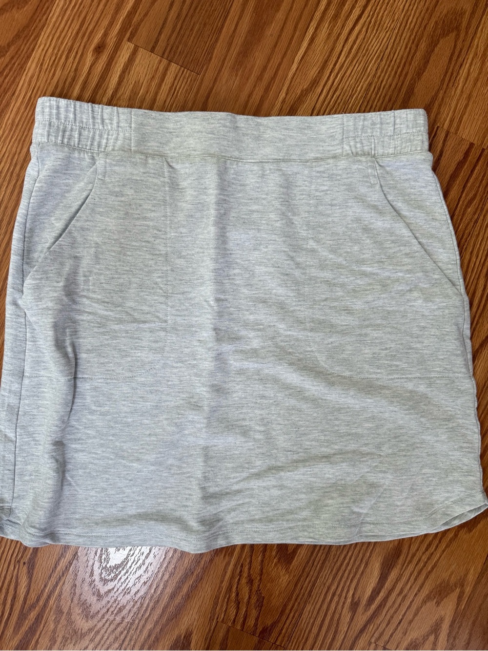 Casual Light Gray Mini Skirt with Pockets
